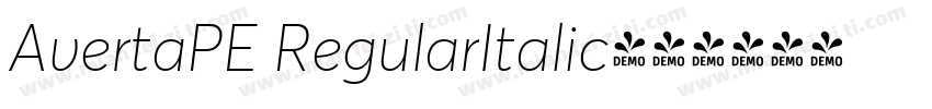 AvertaPE RegularItalic字体转换